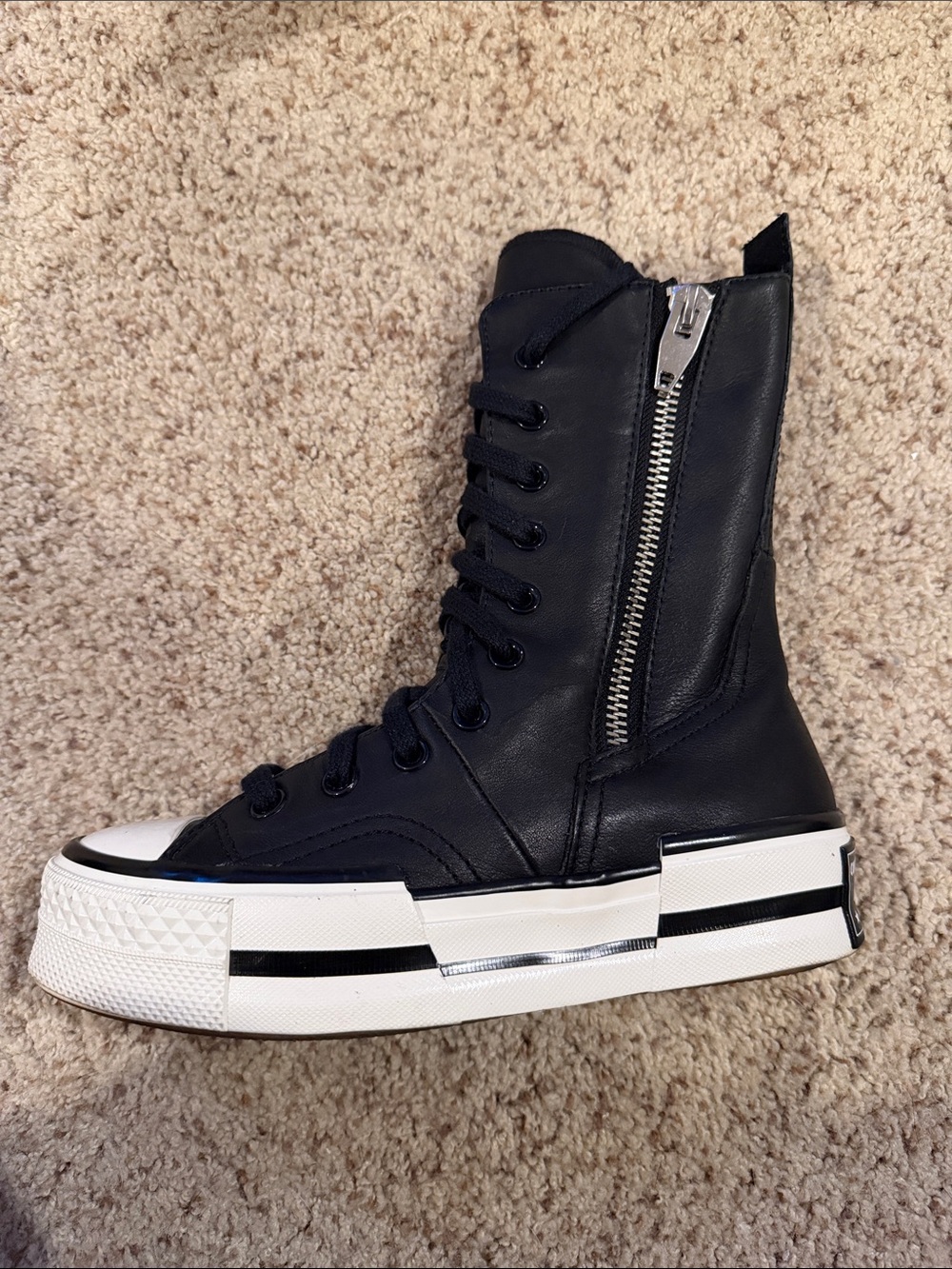 Leather Converse Unisex Chuck 70 Plus Extra High Top Boots men’s 4/women’s 6